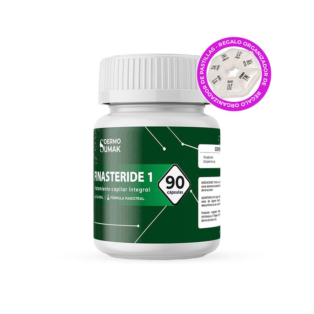 FINASTERIDE 1MG - 90 CAPS + REGALO PASTILLERO